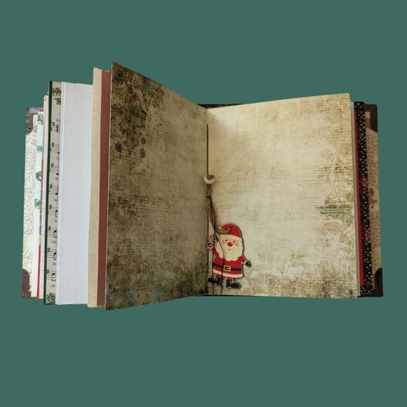 Jingle Bells Altered Little Golden Book Journal Scrapbook - Picture 6 of 6